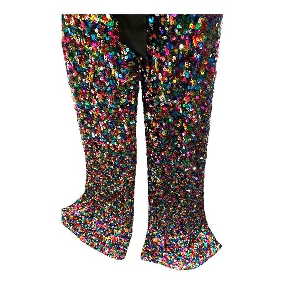 Aakaa Fully sequined Multicolor Jumpsuit Straplees sz Sm STUNNING!!! - Picture 9 of 12